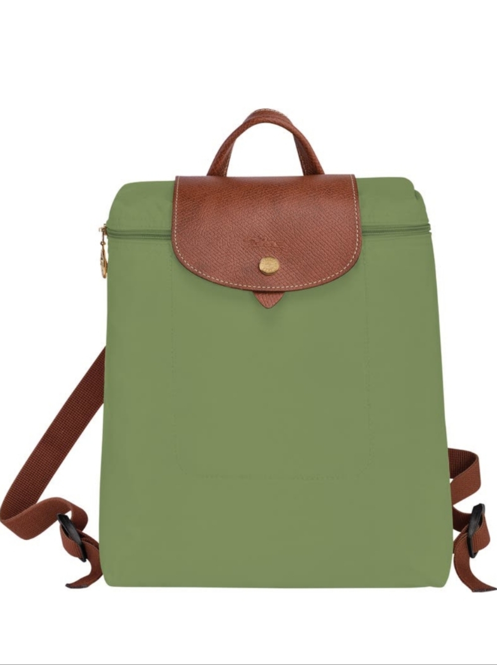 Longchamp Le Pliage Backpack in Lichen Green